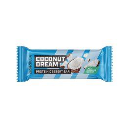   Fehérjeszelet, gluténmentes, 50g, BIOTECH USA "Protein Dessert Bar", Coconut Dream