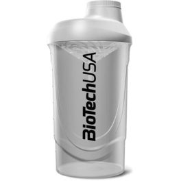   Keverőpalack, 600ml, BIOTECH USA "Wave Shaker", fekete-füst