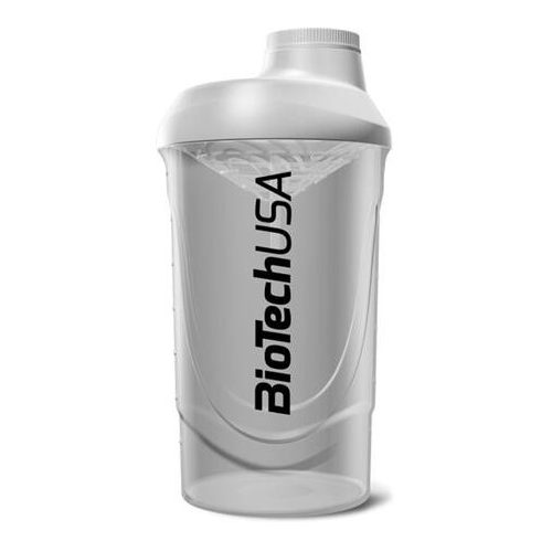Keverőpalack, 600ml, BIOTECH USA "Wave Shaker", fekete-füst