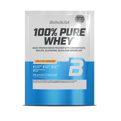 Tejsavó fehérjepor, 28g, BIOTECH USA "100% Pure Whey", almás pite