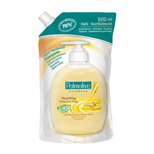 Folyékony szappan utántöltő, 0,5 l, PALMOLIVE Nourishing "Milk and Honey"