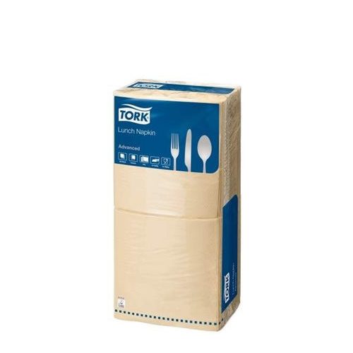 Szalvéta, 1/4 hajtogatott, 2 rétegű, 33x33 cm, Advanced, TORK "Lunch", homokszín
