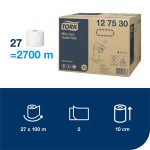 Toalettpapír, T6 rendszer, 2 rétegű, 13,2 cm átmérő, Advanced, TORK "Mid-size", fehér