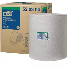   Tisztítókendő, ipari, 1 rétegű, 950 lap, W1 rendszer, TORK, szürke