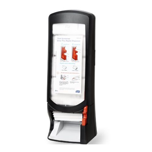 Szalvéta adagoló, 62,2x23,5x24,7 cm, N4 rendszer, Signature Line,TORK "Xpressnap drive-thru", fekete