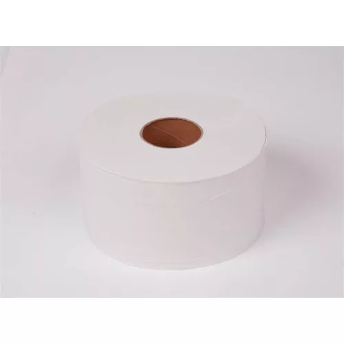 Toalettpapír, T2 rendszer, 2 rétegű, 19 cm átmérő "Mini Jumbo", fehér
