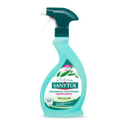 Általános tisztító- és fertőtlenítő spray, 500 ml, SANYTOL, eukaliptusz