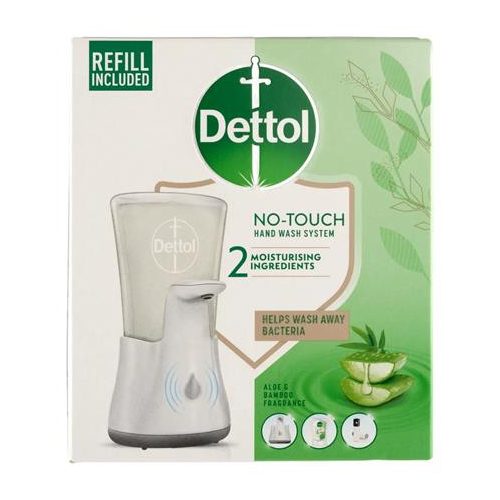 Folyékony szappan adagoló, szenzoros, Aloe Vera és E vitamin utántöltővel, DETTOL