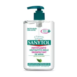 Kézfertőtlenítő gél, pumpás, 250 ml, SANYTOL