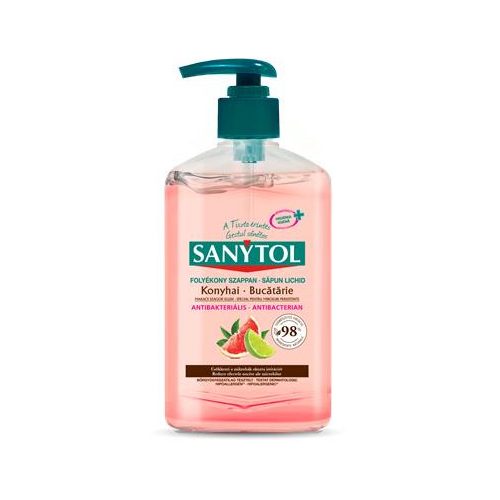 Antibakteriális folyékony szappan, 250 ml, SANYTOL "Konyhai"