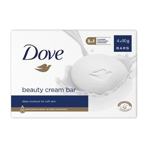 Krémszappan, 4x90 g, DOVE "Beauty cream bar", szépségápoló
