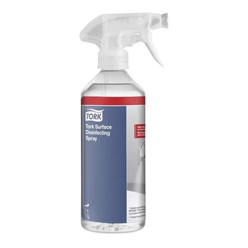 Felületfertőtlenítő spray, kétfunkciós szórófejjel, 500 ml, TORK, illatmentes
