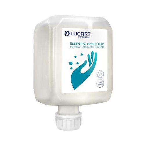Habszappan, utántöltő, 6x0,8 l, LUCART "IDENTITY Essential", fehér