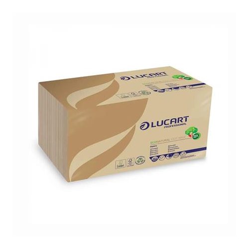 Szalvéta, 1/4 hajtogatott, 30x30 cm, LUCART "Econatural 130T", havanna barna