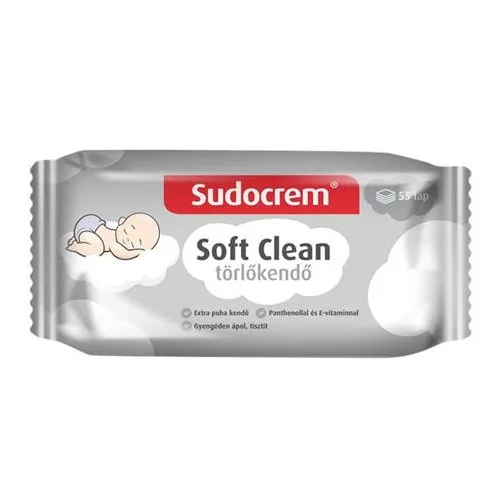 Törlőkendő, 55 lap, SUDOCREM "Soft Clean"