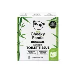 Toalettpapír, bambusz, 3 rétegű, kistekercses, 48 tekercs, CHEEKY PANDA, fehér