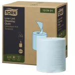 Tisztítókendő, szöszszegény, tekercses, 1 rétegű, 200 db, utántöltő hordozható vödörhöz, W10 rendszer, TORK, türkiz