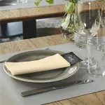 Szalvéta, iparilag komposztálható, 1/8 hajtogatott, 1 rétegű, 39x39 cm, Premium, TORK "LinStyle", pezsgő