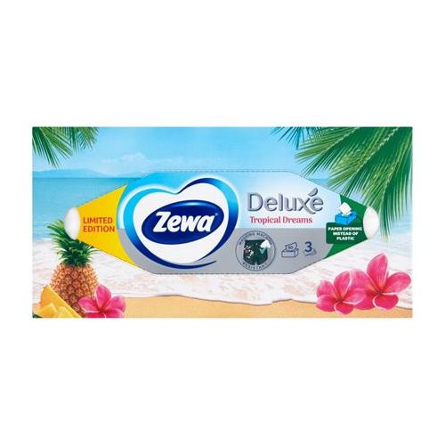 Kozmetikai kendő, 3 rétegű, 90 db, ZEWA "Family" illatmentes
