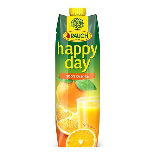 Gyümölcslé, 100%, 1 l, RAUCH "Happy day", narancs
