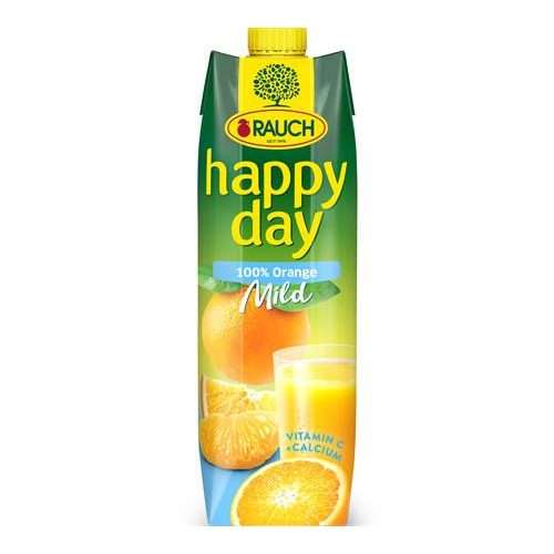 Gyümölcslé, 100%, 1l, RAUCH "Happy day", narancs mild C vitaminnal