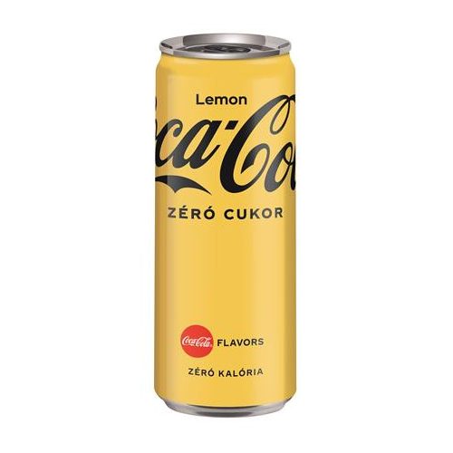 Üdítőital, szénsavas, 0,33 l, dobozos, COCA COLA "Coca Cola Zero Lemon"