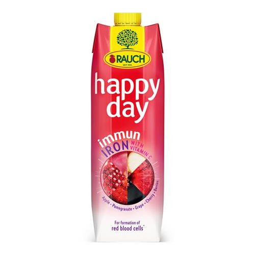 Gyümölcslé, 55%, 1l, RAUCH "Happy day", Immun Iron