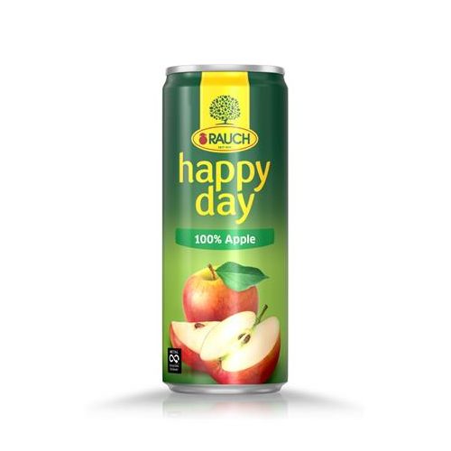 Gyümölcslé, 100%, 0,33 l, dobozos, RAUCH "Happy day", Apple