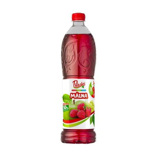 Szörp, 50% gyümölcstartalom, 1 l, PÖLÖSKEI, málna