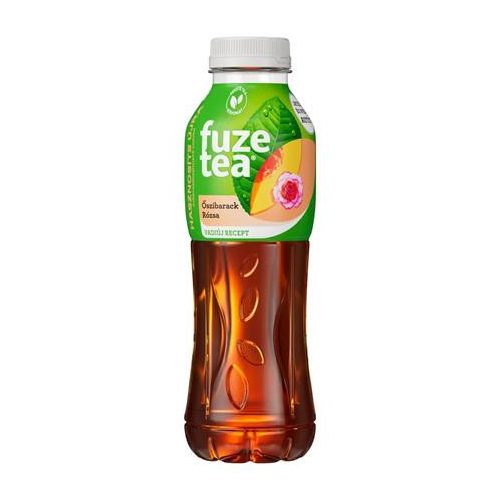 Üdítőital, szénsavmentes, 0,5 l, FUZETEA, barack-rózsa