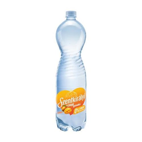 Ásványvíz, ízesített, SZENTKIRÁLYI, 1,5 l, "Egy csepp gyümölcs", mangó