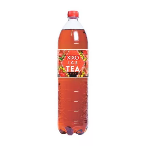 Üdítőital, szénsav- és cukormentes, 1500 ml, XIXO "Ice Tea", eperízű rooibos jegestea