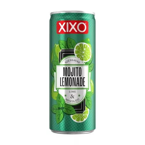Üdítőital, szénsavas, 250 ml, XIXO "Mojito Lemonade", lime és menta