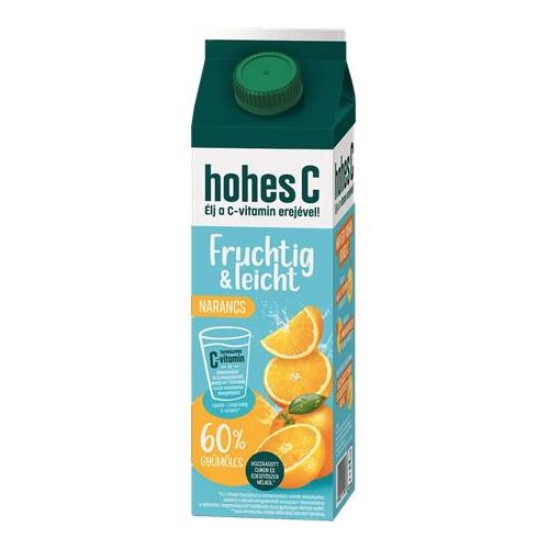 Gyümölcslé, 60%, 1l, HOHES C "Fruchtig&Leicht", narancs