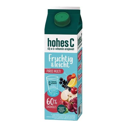 Gyümölcslé, 60%, 1l, HOHES C "Fruchtig&Leicht", piros multivitamin