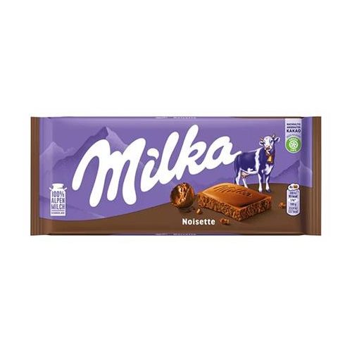 Tejcsokoládé, 100 g, MILKA "Noisette"