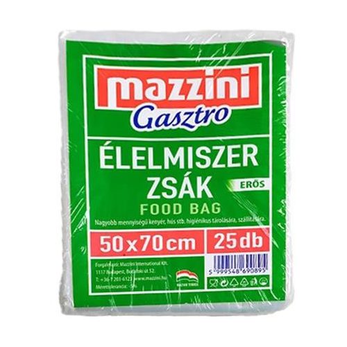 Élelmiszerzsák, erős, 25 db, 50 x 70 cm, MAZZINI "Gasztro"