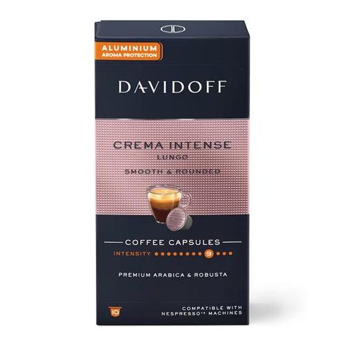 Kávékapszula, 10 db, DAVIDOFF "Crema Intense Lungo"