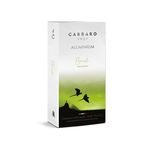 Kávékapszula, Nespresso® kompatibilis, 10 db, CARRARO "Brasile"