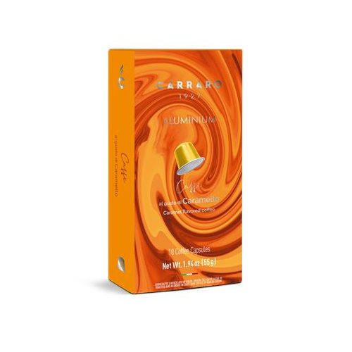 Kávékapszula, Nespresso® kompatibilis, 10 db, CARRARO, karamell