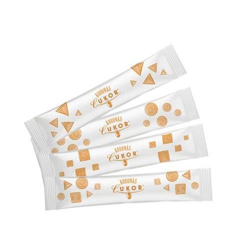 Kristálycukor, barna nád, stick, 4000 g, kb. 1000 db, KORONÁS CUKOR "Mozaik"