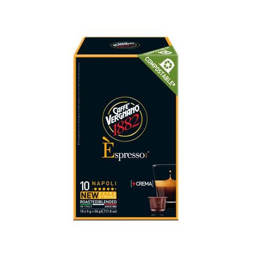 Kávékapszula, Nespresso® kompatibilis, 10 db, CAFFÉ VERGNANO "Espresso Napoli"
