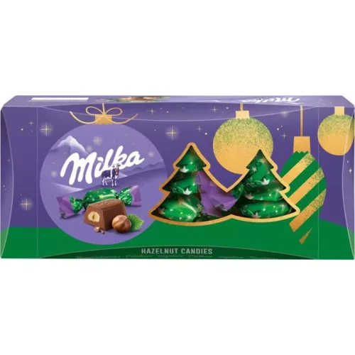 Szaloncukor, 255 g, MILKA, mogyorókrémes