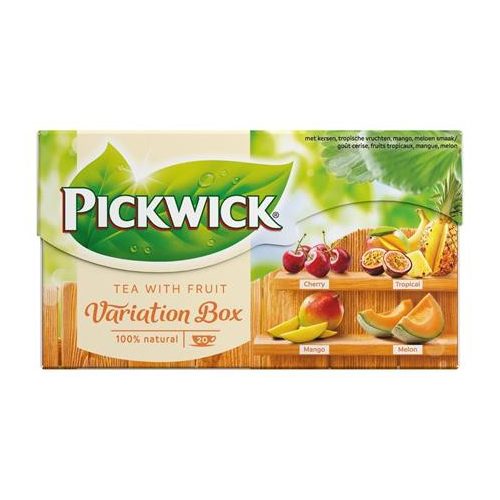 Fekete tea, 20x1,5 g, PICKWICK "Variációk Narancs" meggy, trópusi gyümölcs, mangó, sárgadinnye