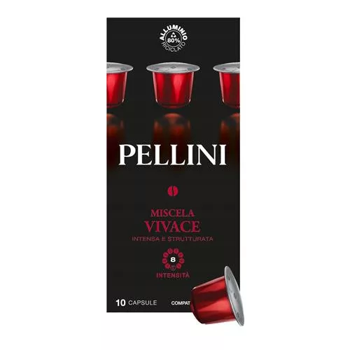 Kávékapszula, Nespresso® kompatibilis, 10 db, PELLINI, "Vivace"