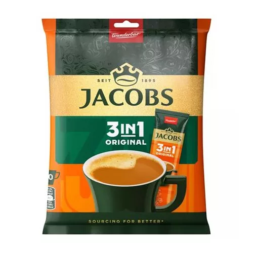 Instant kávé stick, 10x12,6 g, JACOBS "3in1"