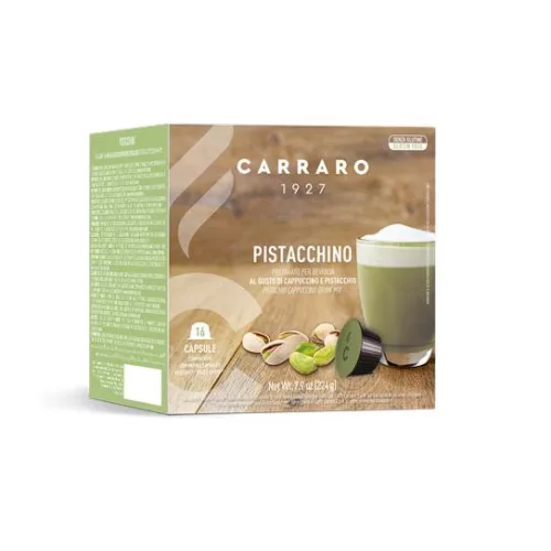 Kávékapszula, Dolce Gusto® kompatibilis, 16 db, CARRARO "Pistacchino"