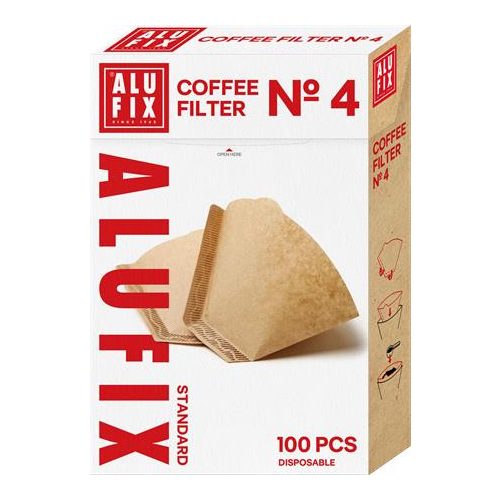 Szűrőpapír, 4 adagos, ALUFIX