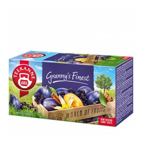 Gyümölcstea, 20x2,5 g, TEEKANNE "Granny Finest", szilvás-fahéjas