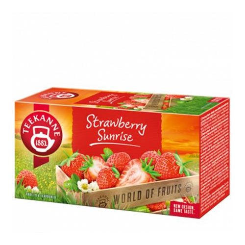 Gyümölcstea, 20x2,5 g, TEEKANNE "Strawberry Sunrise", eper